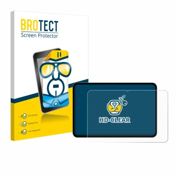 Face avant d’un emballage produit avec le logo de la marque BROTECT. À côté, l’appareil Teclast T65 est représenté avec la pro