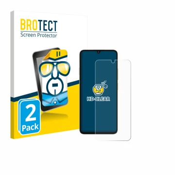 Face avant d’un emballage produit avec le logo de la marque BROTECT. À côté, l’appareil Oukitel C59 Pro est représenté avec la