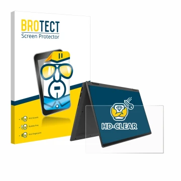 Face avant d’un emballage produit avec le logo de la marque BROTECT. À côté, l’appareil Lenovo IdeaPad Flex 5 14ALC05 est repr