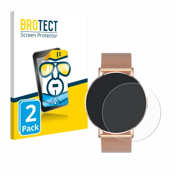 Face avant d’un emballage produit avec le logo de la marque BROTECT. À côté, l’appareil Levowatch Eve 1.3