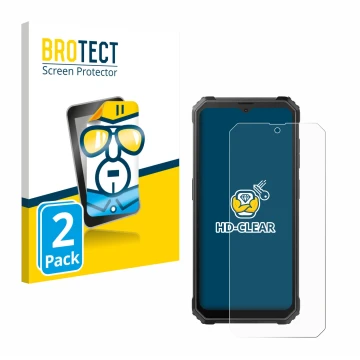 Face avant d’un emballage produit avec le logo de la marque BROTECT. À côté, l’appareil Blackview BV4800 est représenté avec l