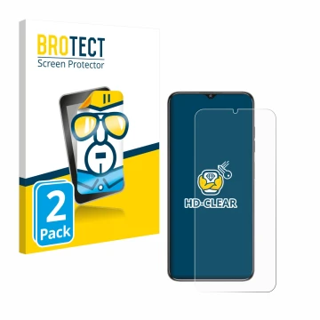 Face avant d’un emballage produit avec le logo de la marque BROTECT. À côté, l’appareil Oukitel C1 est représenté avec la prot
