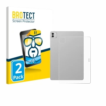 Face avant d’un emballage produit avec le logo de la marque BROTECT. À côté, l’appareil Honor Magicpad 3 (Arrière) est représe