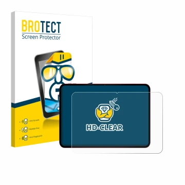 Face avant d’un emballage produit avec le logo de la marque BROTECT. À côté, l’appareil Teclast T65 Plus est représenté avec l