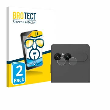 Face avant d’un emballage produit avec le logo de la marque BROTECT. À côté, l’appareil Sony Xperia 10 VII (Caméra UNIQUEMENT)