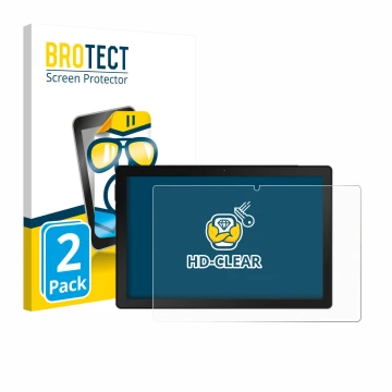 Face avant d’un emballage produit avec le logo de la marque BROTECT. À côté, l’appareil MUISOO A10 10.1