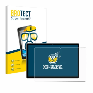 Face avant d’un emballage produit avec le logo de la marque BROTECT. À côté, l’appareil Pixpeak L211-EEA 14.1