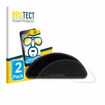 Face avant d’un emballage produit avec le logo de la marque BROTECT. À côté, l’appareil motogadget motoscope pro est représent