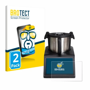 Face avant d’un emballage produit avec le logo de la marque BROTECT. À côté, l’appareil Ufesa TotalChef RK10 est représenté av