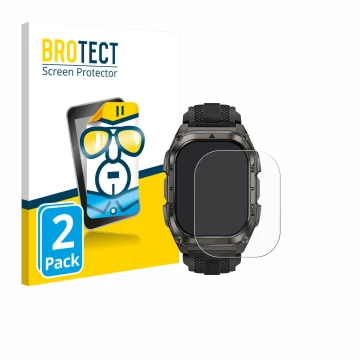 Face avant d’un emballage produit avec le logo de la marque BROTECT. À côté, l’appareil Kospet Tank M4 est représenté avec la 