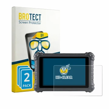 Face avant d’un emballage produit avec le logo de la marque BROTECT. À côté, l’appareil Autel MaxiSys MS906 Pro est représenté