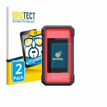 Face avant d’un emballage produit avec le logo de la marque BROTECT. À côté, l’appareil Launch X431 SmartLink C V2.0 est repré