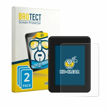 Face avant d’un emballage produit avec le logo de la marque BROTECT. À côté, l’appareil Neodrives simplyDisplay est représenté