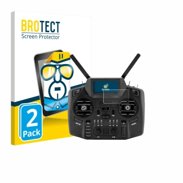 Face avant d’un emballage produit avec le logo de la marque BROTECT. À côté, l’appareil Radiomaster GX12 est représenté avec l