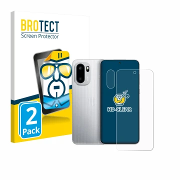 Face avant d’un emballage produit avec le logo de la marque BROTECT. À côté, l’appareil OnePlus Ace 6 (Avant+Caméra) est repré