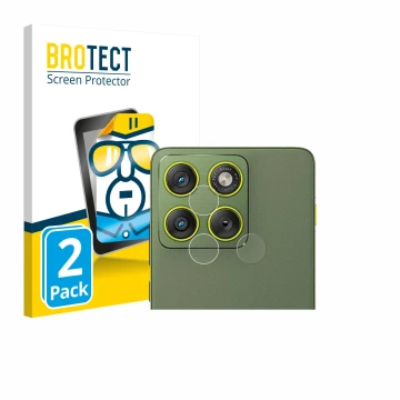 Face avant d’un emballage produit avec le logo de la marque BROTECT. À côté, l’appareil Motorola Edge 70 (Caméra UNIQUEMENT) e