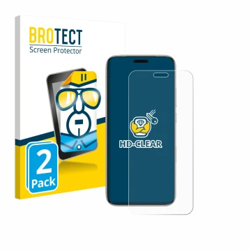 Face avant d’un emballage produit avec le logo de la marque BROTECT. À côté, l’appareil Honor Magic 8 Pro est représenté avec 