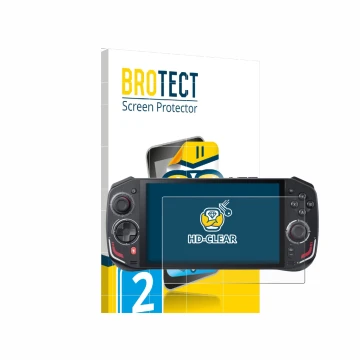 Face avant d’un emballage produit avec le logo de la marque BROTECT. À côté, l’appareil Acer Nitro Blaze 7 est représenté avec