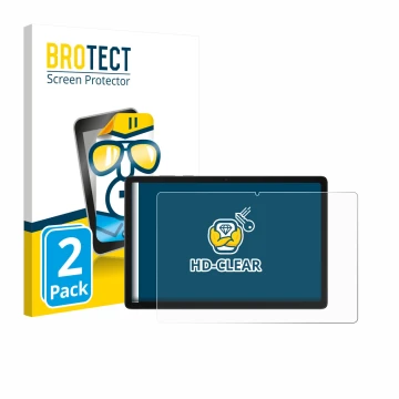 Face avant d’un emballage produit avec le logo de la marque BROTECT. À côté, l’appareil Samsung Galaxy Tab A11 Plus 5G 11