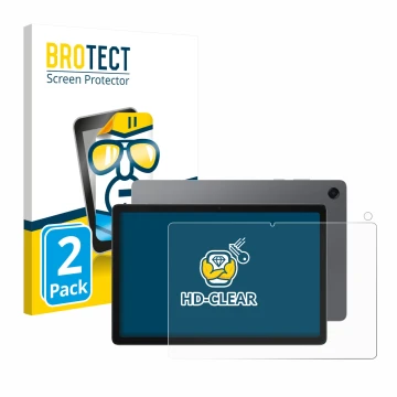 Face avant d’un emballage produit avec le logo de la marque BROTECT. À côté, l’appareil Samsung Galaxy Tab A11 Plus 11