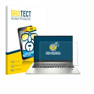 Face avant d’un emballage produit avec le logo de la marque BROTECT. À côté, l’appareil MSI Prestige A16 AI+ est représenté av