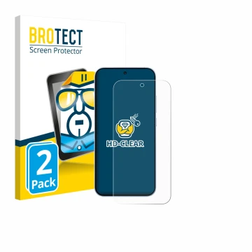 Face avant d’un emballage produit avec le logo de la marque BROTECT. À côté, l’appareil Oppo Reno 15 est représenté avec la pr