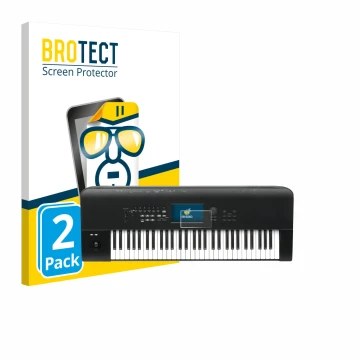 Face avant d’un emballage produit avec le logo de la marque BROTECT. À côté, l’appareil KORG Nautilus 61 est représenté avec l