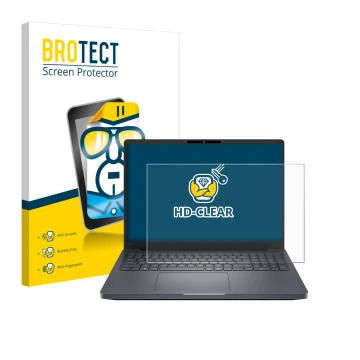 Face avant d’un emballage produit avec le logo de la marque BROTECT. À côté, l’appareil Dell Pro Max 16 Plus est représenté av