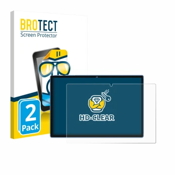 Face avant d’un emballage produit avec le logo de la marque BROTECT. À côté, l’appareil Biegedy B25 10.1