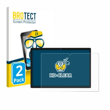 Face avant d’un emballage produit avec le logo de la marque BROTECT. À côté, l’appareil Biegedy B29 10.1