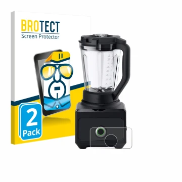 Face avant d’un emballage produit avec le logo de la marque BROTECT. À côté, l’appareil Braun PowerBlend 9 est représenté avec
