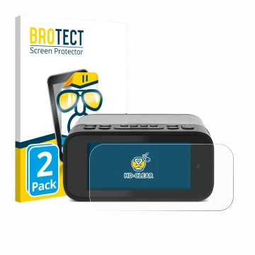 Face avant d’un emballage produit avec le logo de la marque BROTECT. À côté, l’appareil TechniSat Digitradio 52 BT est représe