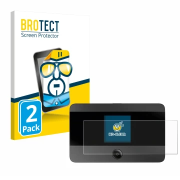 Face avant d’un emballage produit avec le logo de la marque BROTECT. À côté, l’appareil TP-Link M7350 est représenté avec la p