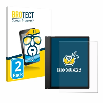 Face avant d’un emballage produit avec le logo de la marque BROTECT. À côté, l’appareil Boox Note Air 5 C est représenté avec 