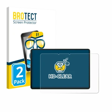 Face avant d’un emballage produit avec le logo de la marque BROTECT. À côté, l’appareil Huawei MatePad 11.5