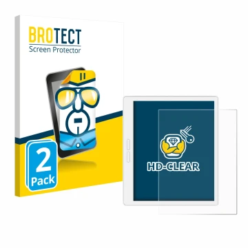 Face avant d’un emballage produit avec le logo de la marque BROTECT. À côté, l’appareil Bigme B751C-S est représenté avec la p