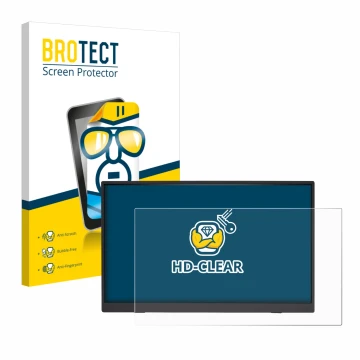 Face avant d’un emballage produit avec le logo de la marque BROTECT. À côté, l’appareil Acer PM191QEbmiuux est représenté avec
