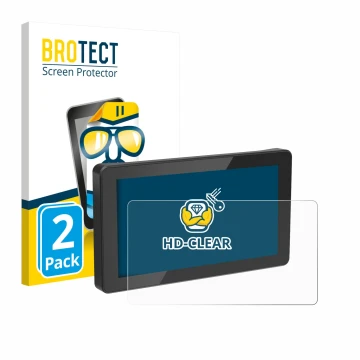 Face avant d’un emballage produit avec le logo de la marque BROTECT. À côté, l’appareil Innovv N1 5.5