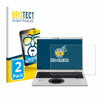 Face avant d’un emballage produit avec le logo de la marque BROTECT. À côté, l’appareil Panasonic CF-FV3 est représenté avec l