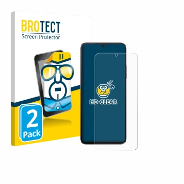 Face avant d’un emballage produit avec le logo de la marque BROTECT. À côté, l’appareil Cubot A40 est représenté avec la prote