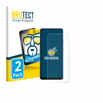 Face avant d’un emballage produit avec le logo de la marque BROTECT. À côté, l’appareil realme Note 70 est représenté avec la 