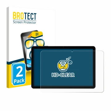 Face avant d’un emballage produit avec le logo de la marque BROTECT. À côté, l’appareil Doogee Tab G5 est représenté avec la p