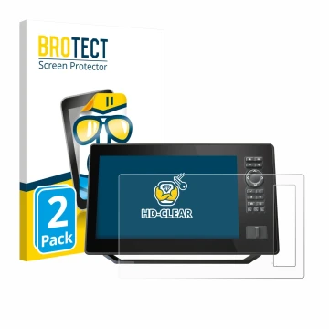 Face avant d’un emballage produit avec le logo de la marque BROTECT. À côté, l’appareil Humminbird Xplore 9 est représenté ave