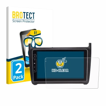 Face avant d’un emballage produit avec le logo de la marque BROTECT. À côté, l’appareil Dynavin D9-69H Premium Flex 9