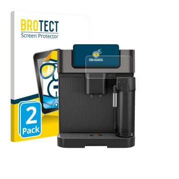 Face avant d’un emballage produit avec le logo de la marque BROTECT. À côté, l’appareil Grundig KVA 7230 est représenté avec l