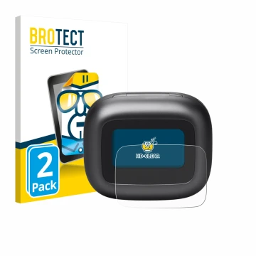 Face avant d’un emballage produit avec le logo de la marque BROTECT. À côté, l’appareil JBL Live Beam 3 est représenté avec la