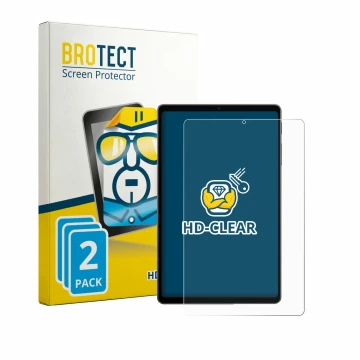 Face avant d’un emballage produit avec le logo de la marque BROTECT. À côté, l’appareil Alldocube iPlay 80 mini Ultra est repr