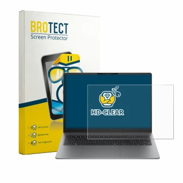 Face avant d’un emballage produit avec le logo de la marque BROTECT. À côté, l’appareil HP 200 G2a 16