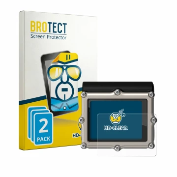 Face avant d’un emballage produit avec le logo de la marque BROTECT. À côté, l’appareil Shearwater Petrel 3 dive computer est 