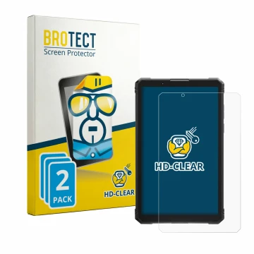 Face avant d’un emballage produit avec le logo de la marque BROTECT. À côté, l’appareil Hotwav R11 Pro est représenté avec la 
